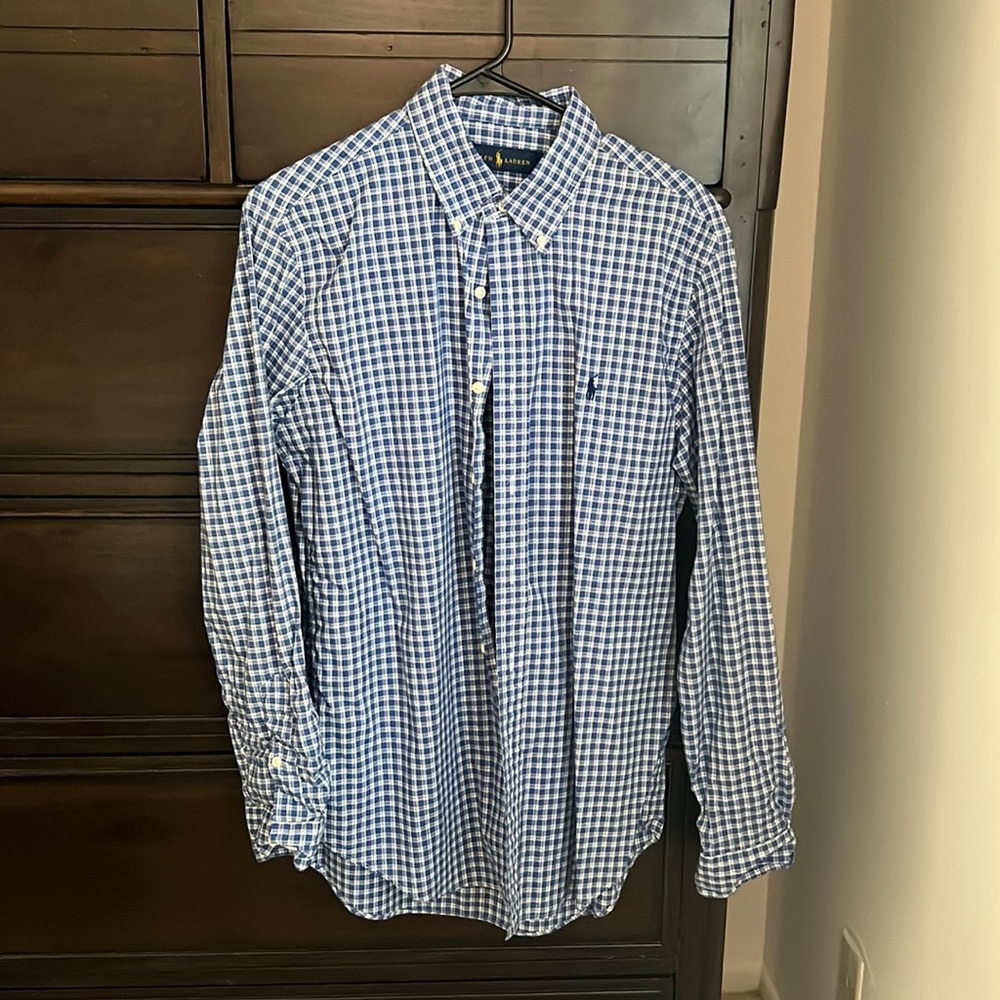 Like new plaid blue Ralph Lauren Polo (MENS Medium)